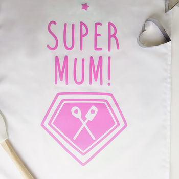 Personalised Super Mum Cotton Tea Towel, 4 of 7