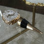 Agate Crystal Wine Bottle Stopper, Gold Or Silver, thumbnail 2 of 7