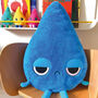 Giant Blue Raindrop Soft Toy Cushion, thumbnail 2 of 4
