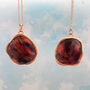 Faceted Red Sapphire Rose/Gold Plated Gemstone Necklace, thumbnail 2 of 3
