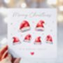 Personalised Family Santa Hats Christmas Card *Up To Six Santa Hats, thumbnail 6 of 6