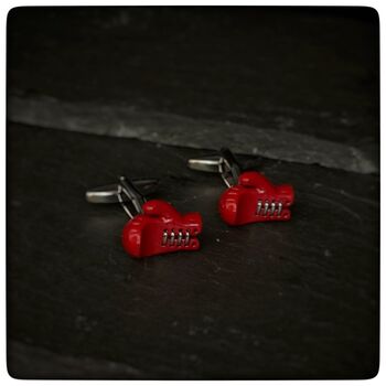 Personalised Red Boxing Glove Cufflinks, 8 of 10