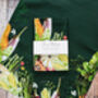 Vegetable Garden Racing Green Tea Towel, thumbnail 3 of 4