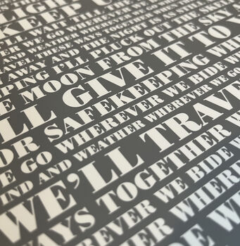 Personalised Favourite Lyrics Poster, 7 of 12