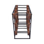 Square Leather And Metal Nine Bottle Sling Wine Rack, thumbnail 6 of 8