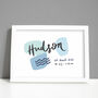 Hand Lettered Baby Name And Details Print, thumbnail 4 of 6