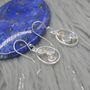 Rainbow Moonstone Earrings: Gold Or Silver Drop, thumbnail 3 of 12