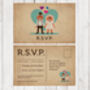 Personalised Fox Retro Vintage Themed Wedding Invitation, thumbnail 5 of 5