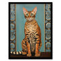 Bengal Beauty Tabby Cat Lover Portrait Wall Art Print, thumbnail 5 of 6