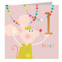 Copper Foiled Mouse 1st Birthday Card, thumbnail 2 of 5
