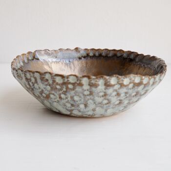 Handmade Gold And Blue Brown Mini Pottery Ring Dish, 3 of 9