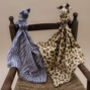 Grey Zebra Stripy Baby Comforter, thumbnail 1 of 4