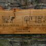 Engraved Live Edge Oak Plaque On Two 1m Posts, thumbnail 5 of 12