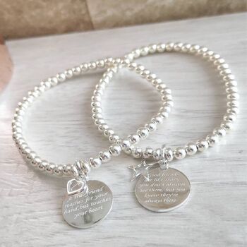 Sterling Silver 'Good Friends Are Like Stars' Bracelet, 3 of 9