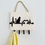 Artisan Multifunctional Key Holder With Cats, thumbnail 4 of 5