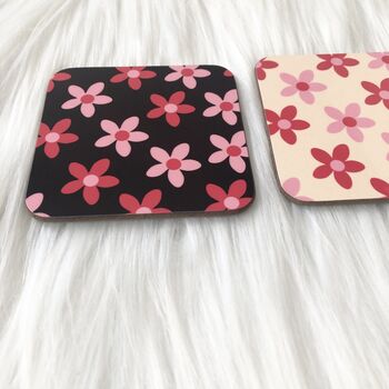 Pink Flowers Coasters, 2 of 3