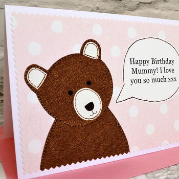 'Little Bear' Personalised Birthday Card, 2 of 3