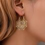 Gold Plated Filigree Boho Style Earrings, thumbnail 1 of 9
