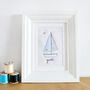 Embroidered Linen 'Yacht' Picture, thumbnail 1 of 5