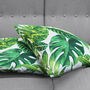 Green Tropical Palm Leaves Soft Cushion Cover, thumbnail 4 of 7