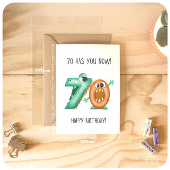 Funny 70th Birthday Greeting Card For Him For Her, 4 of 5