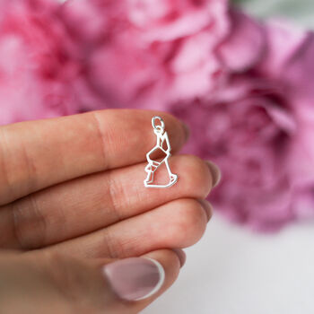 Dainty Rabbit Necklace In Sterling Silver, 2 of 9
