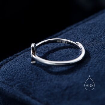 Sterling Silver Cute Little Horseshoe Ring, 5 of 11