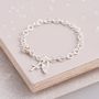 Angel Wing And Cross Silver Christening Bracelet, thumbnail 2 of 4
