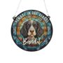 Springer Spaniel Black And White Memorial Suncatcher, thumbnail 3 of 6