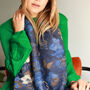 Butterfly Cotton Silky Blend Jacquard Wave Scarf, thumbnail 1 of 10