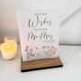 Floral Personalised Leave Your Wishes Sign Opaque, thumbnail 5 of 6