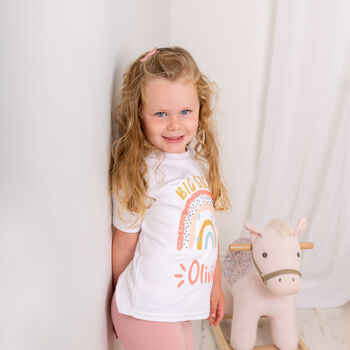 Personalised Rainbow Big Sister Brother Top / T Shirt, 8 of 10