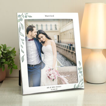 Personalised Botanical Wedding Photo Frame, 2 of 3