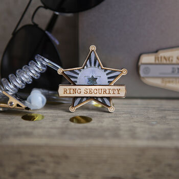 Personalised Ring Security Kit Ring Bearer Badge Set, 3 of 7