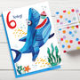 Age Six Shark Birthday Card, thumbnail 2 of 2