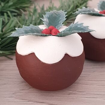 Mini Clay Christmas Pudding, 2 of 6