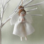 Brown Haired Felt Angel Hanging Decoration, thumbnail 1 of 4