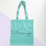 Personalised Handwritten Name Colours Tote Bag, thumbnail 2 of 6