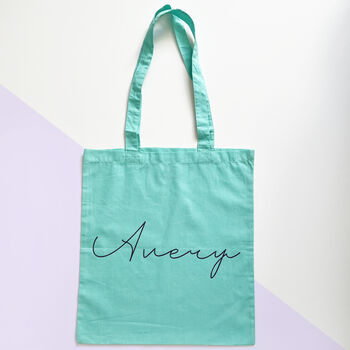 Personalised Handwritten Name Colours Tote Bag, 2 of 6