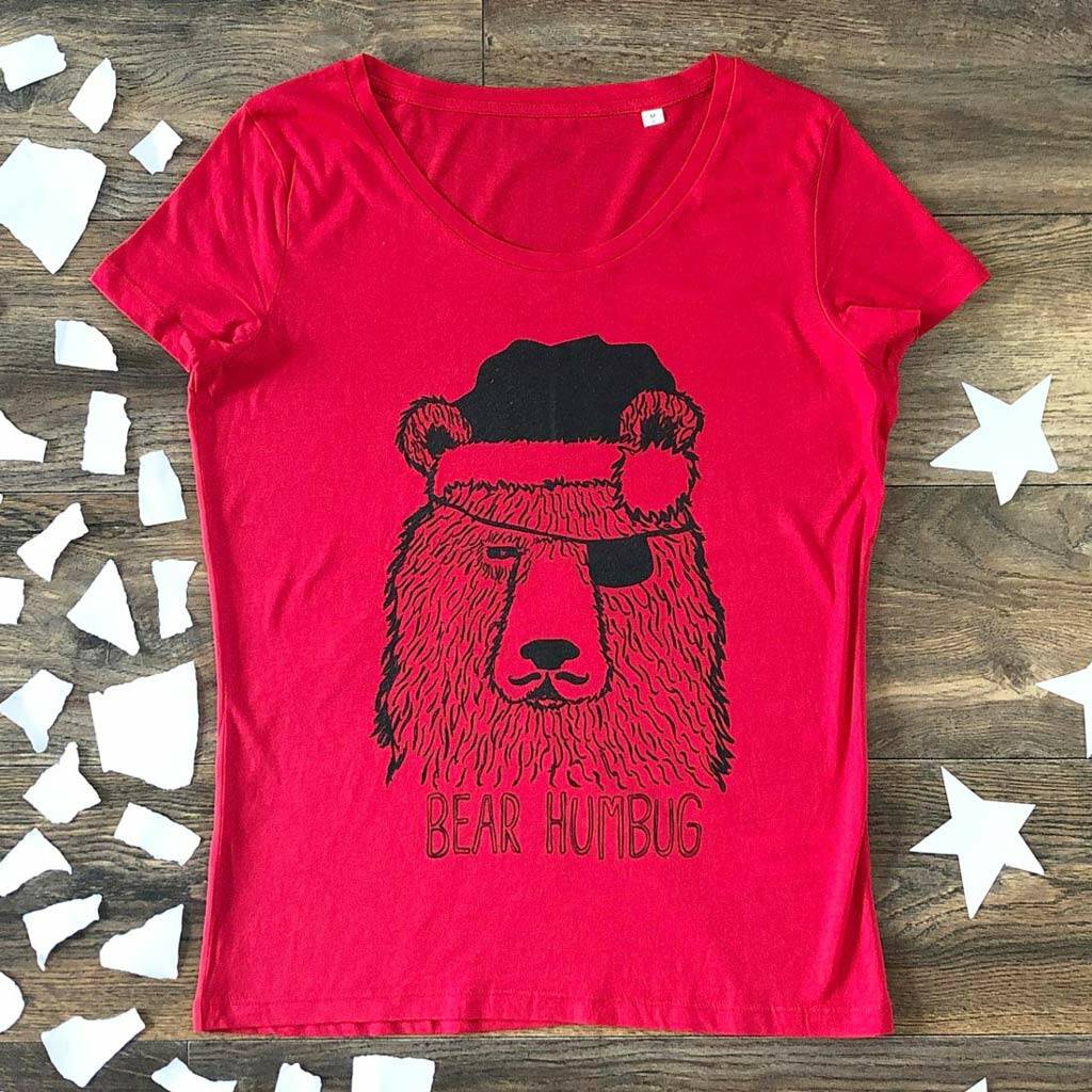 Bear Humbug Organic Women's T Shirt, 1 of 3