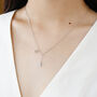 Sterling Silver Crystal Moon And Star Necklace, thumbnail 4 of 6
