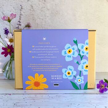 Happy Christmas Or Birthday Gardening Gift For Mum / Her Journal And Luxury Gloves, 5 of 11