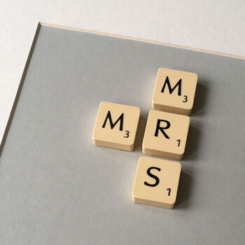 Mr And Mrs Scrabble Art, 2 of 2