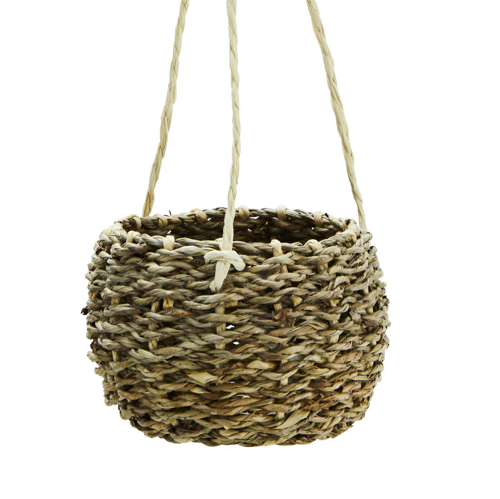 small seagrass hanging planter by posh totty designs interiors ...