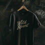 Mens 'Wild Heart' Black Slogan T Shirt, thumbnail 3 of 5