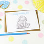 Personalised Rabbit Pompom Birthday Card, thumbnail 1 of 3