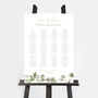 White Floral Personalised Wedding Table Plan, thumbnail 2 of 3