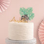 Personalised Name And Tropical Zebra Cake Topper Set, thumbnail 2 of 6