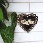 Coffee Frilly Heart Mirror, thumbnail 1 of 2