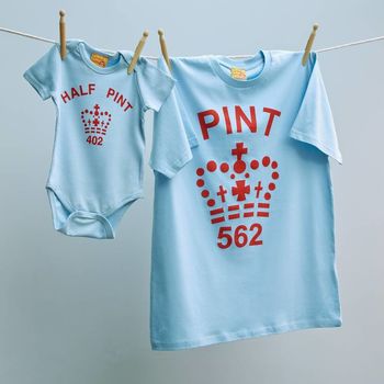 Twinning Pint / Half Pint Dad And Child Set Blue/Red, 2 of 7